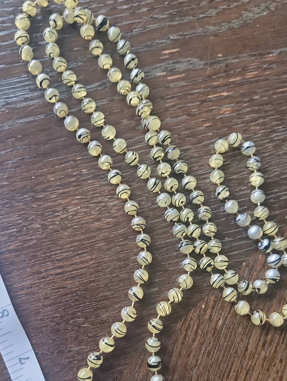 Yellow Glass Bead Necklace - Picture 1 of 5